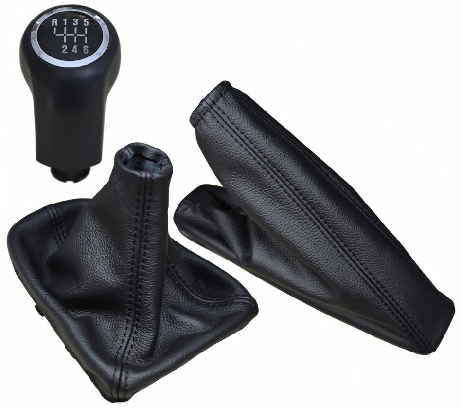 Opel Astra H III 3 Gear Shift Knob + Shift Boot + Handbrake Genuine Leather  6S