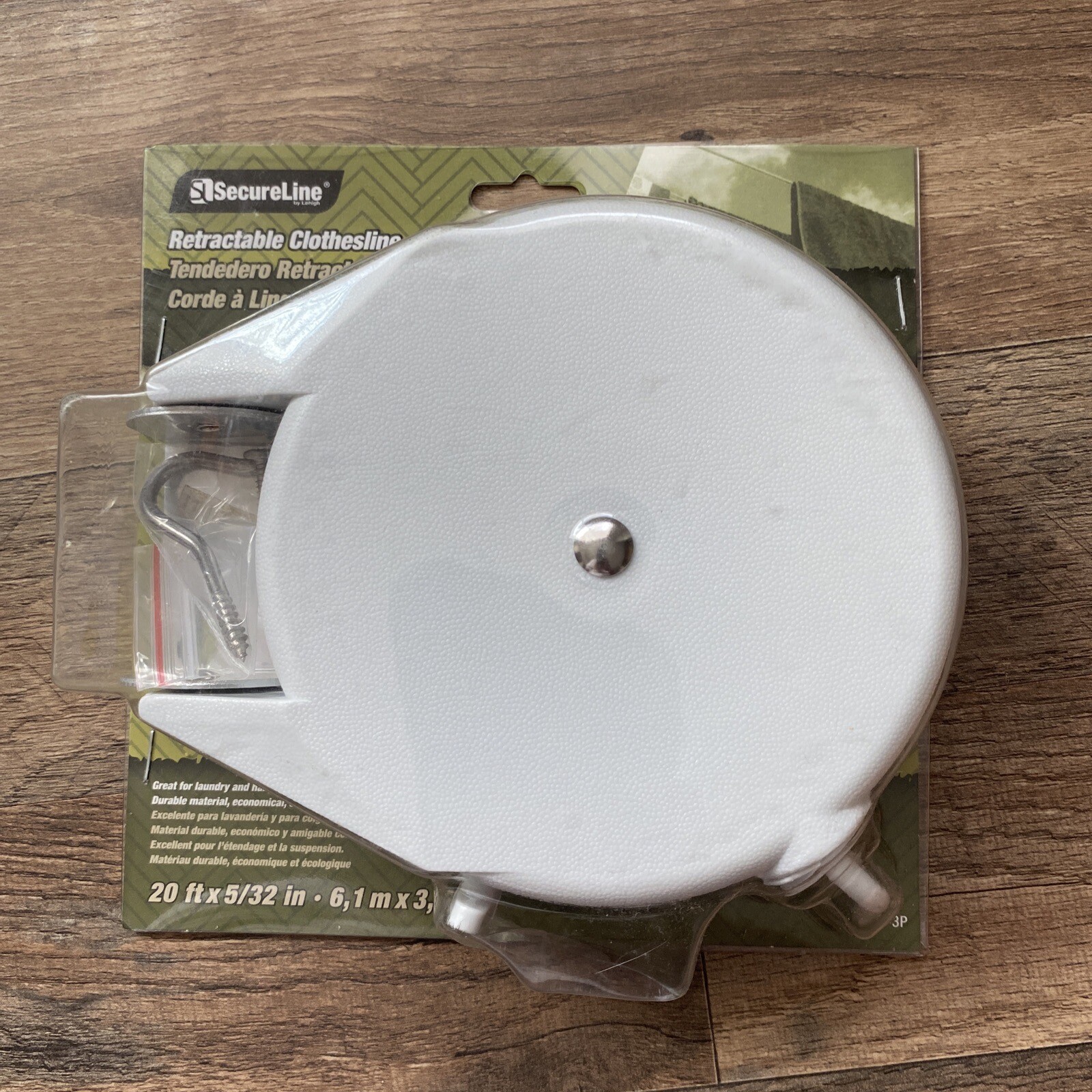Secure Line Retractable Clothesline 20 ft