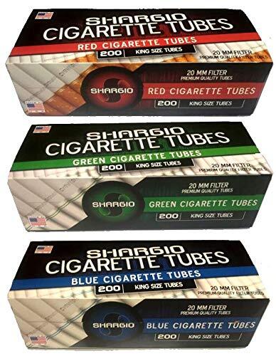 Shargio Red King Size 200 Count Per Box Filter Tubes (1-Box)
