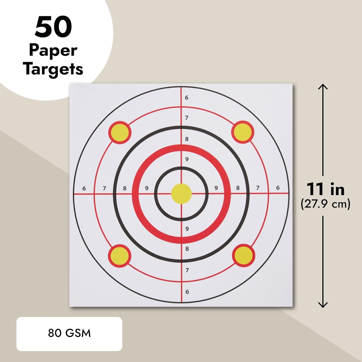 50 Pack Paper Shooting Targets for Range - Paper Targets for Hunting, Archery