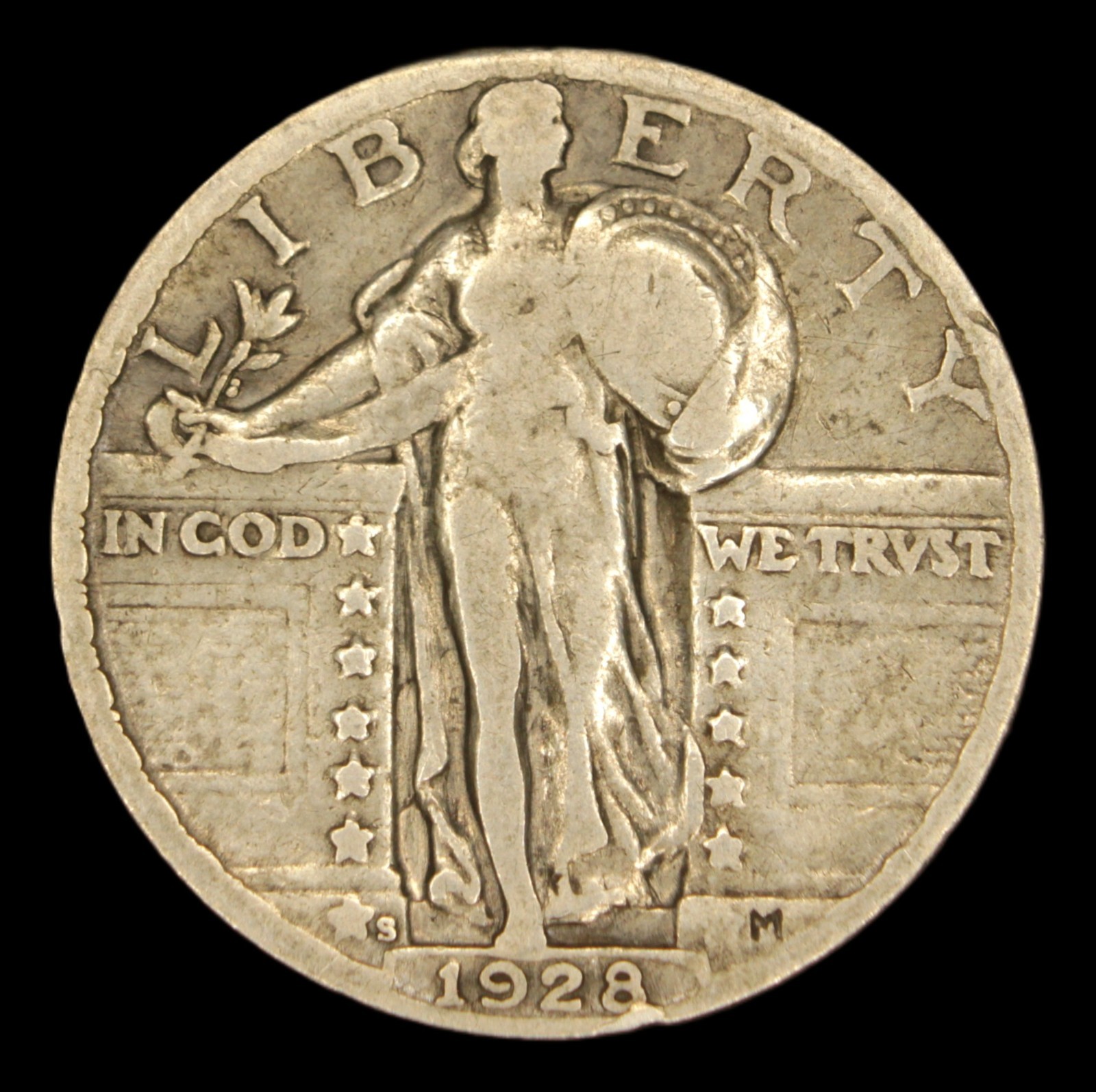 1928 D 25C Standing Liberty Quarter - Choice VF- SMH 1831