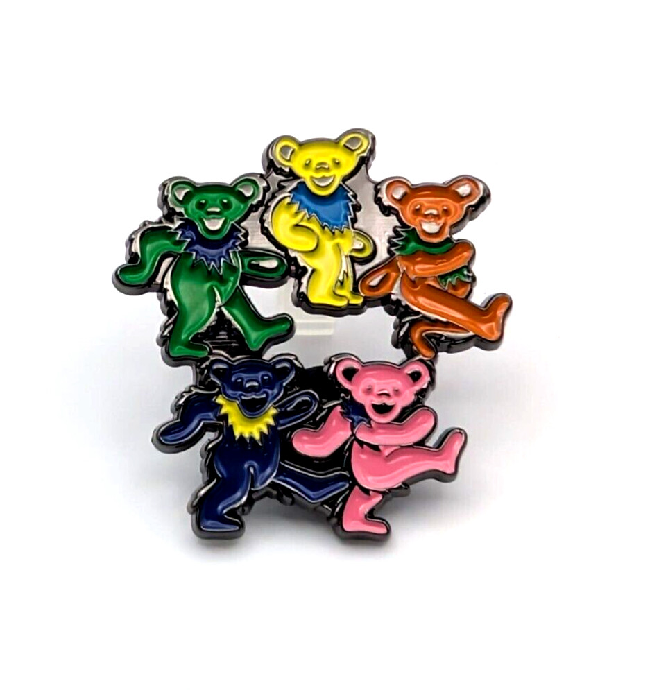 GRATEFUL DEAD - Rainbow Bears Heavy Metal Band Enamel Lapel Pin Music Brooch Pin