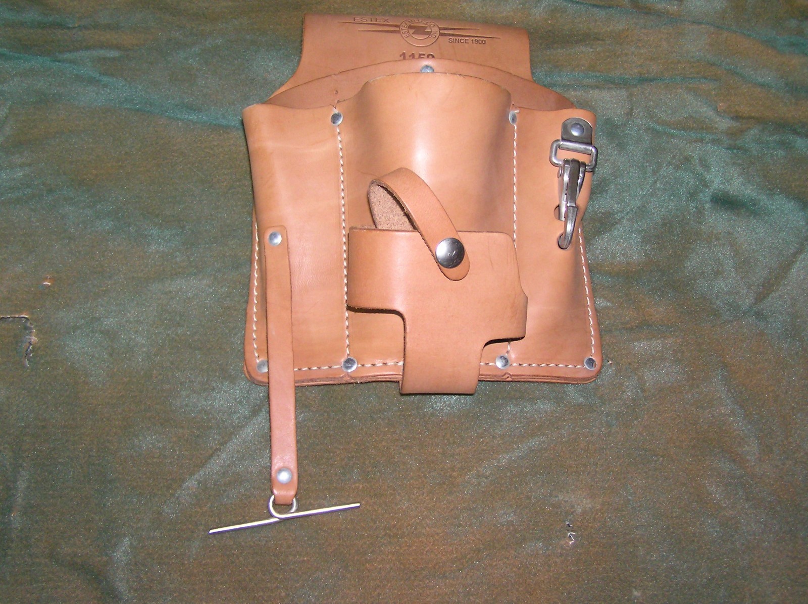 Estex, Electrician leather Tool Pouch, Belt loop,5-tool loops