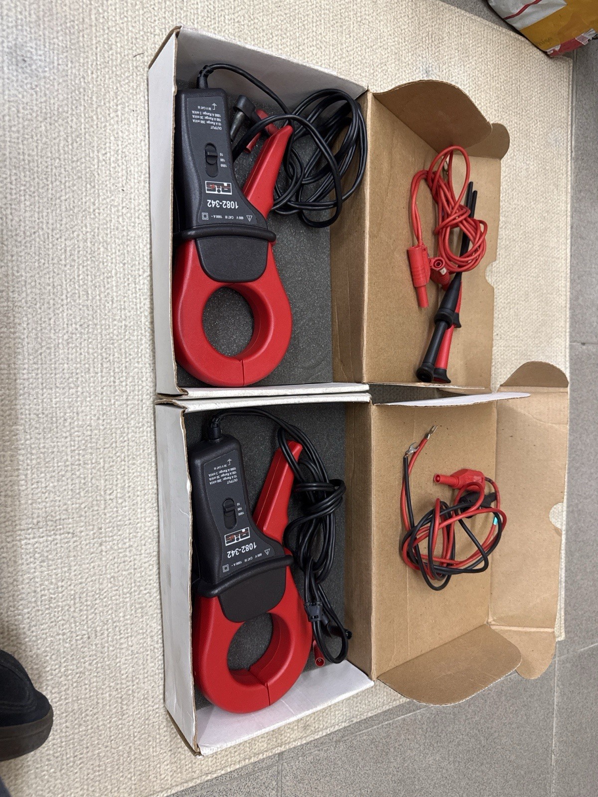 RIS 1082-342 AC Current Clamp Probe Lot of 2 10/100/1000A AS-IS