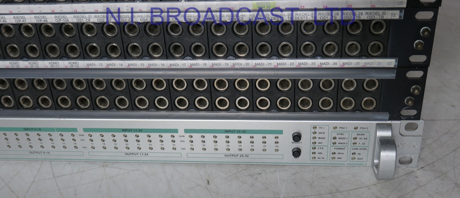 Dotec  Andiamo  32channel madi AD / DA converter with jackfields +cables