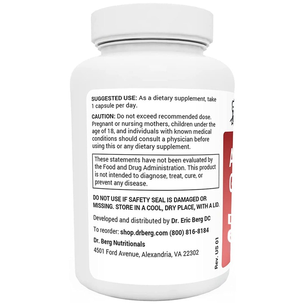 Dr. Berg Adrenal Glandular, Grass-fed Adrenal Bovine powder, 300mg