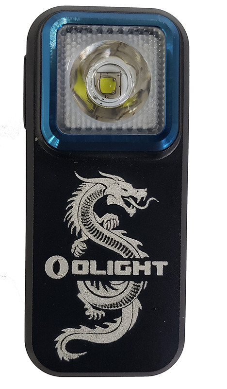 Olight Oclip Black Dragon Clip Light w/White & Red Light, 300 Lumens, 70 Meters