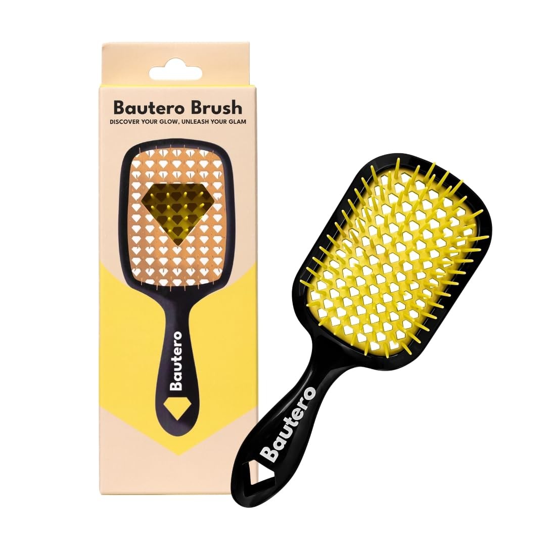 Bautero Brush Detangler Brush for Wet & Dry Hair, Pain-Free Brushing on All Hair