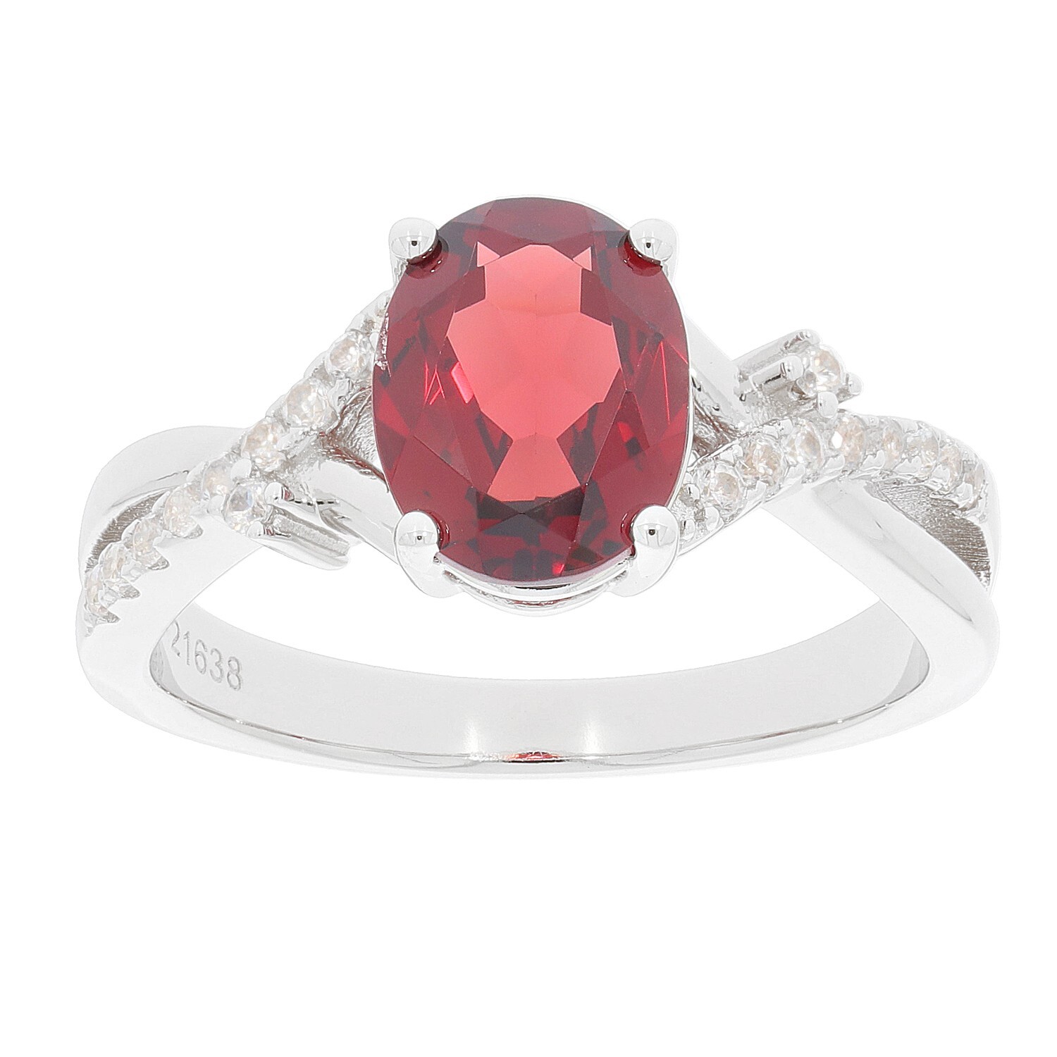 Sterling Silver Semi Mount Ring Setting Oval OV 9X7mm Topaz Crisscross Shank