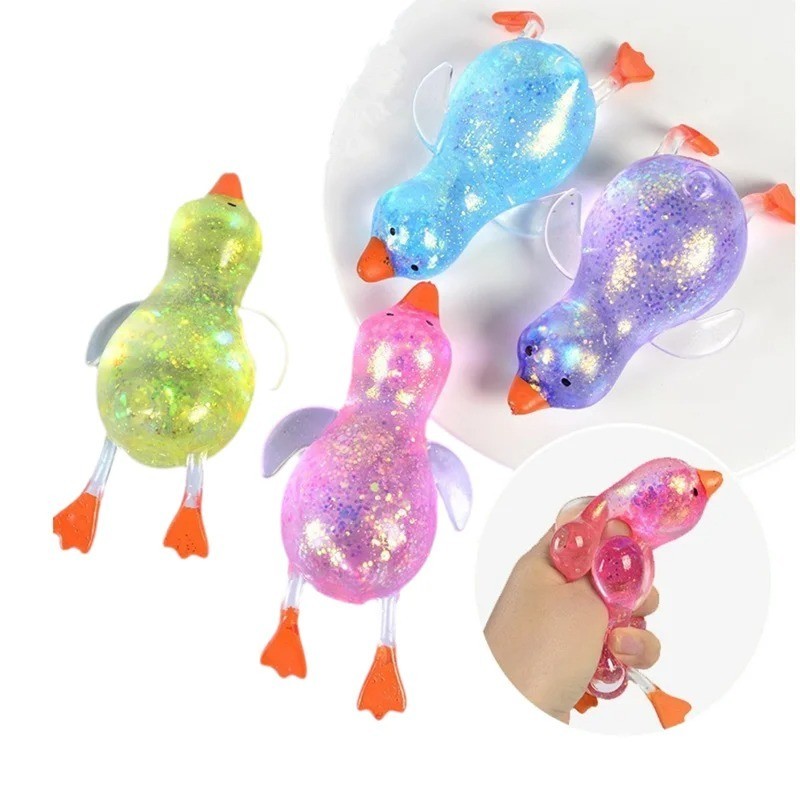 Cute Duck Squishy Sugar Stress Ball,Soft Duck Stress Relief Sugar Ball Squishy