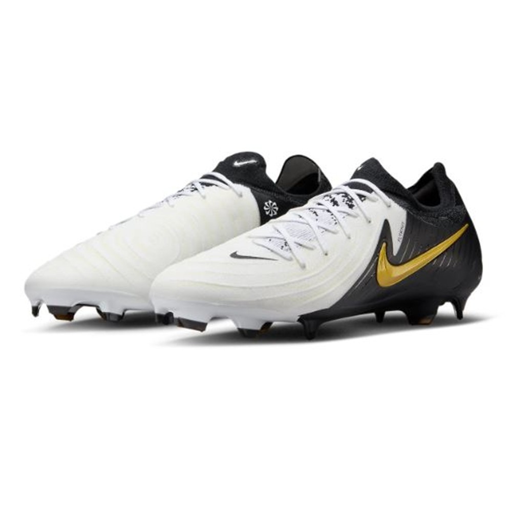 New Nike Men's Phantom GX 2 Pro FG Soccer Cleats FJ2563-100 White/Gold/Black