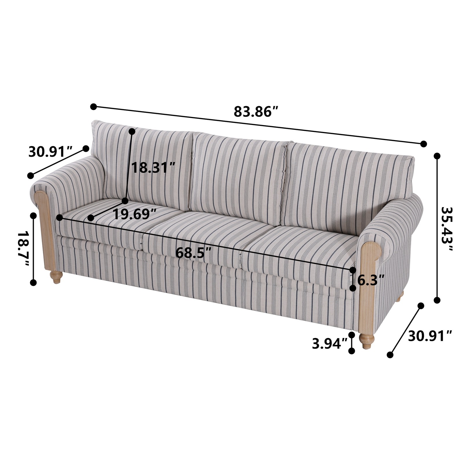 3 Seater Sofa.