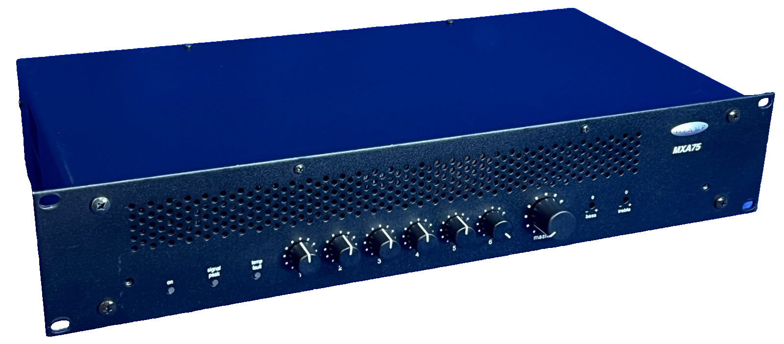 Biamp MXA75, 6-Chnl ProAudio 75W Powered Mixer-25v/70v/100v & 4Ω outs-Great Cond