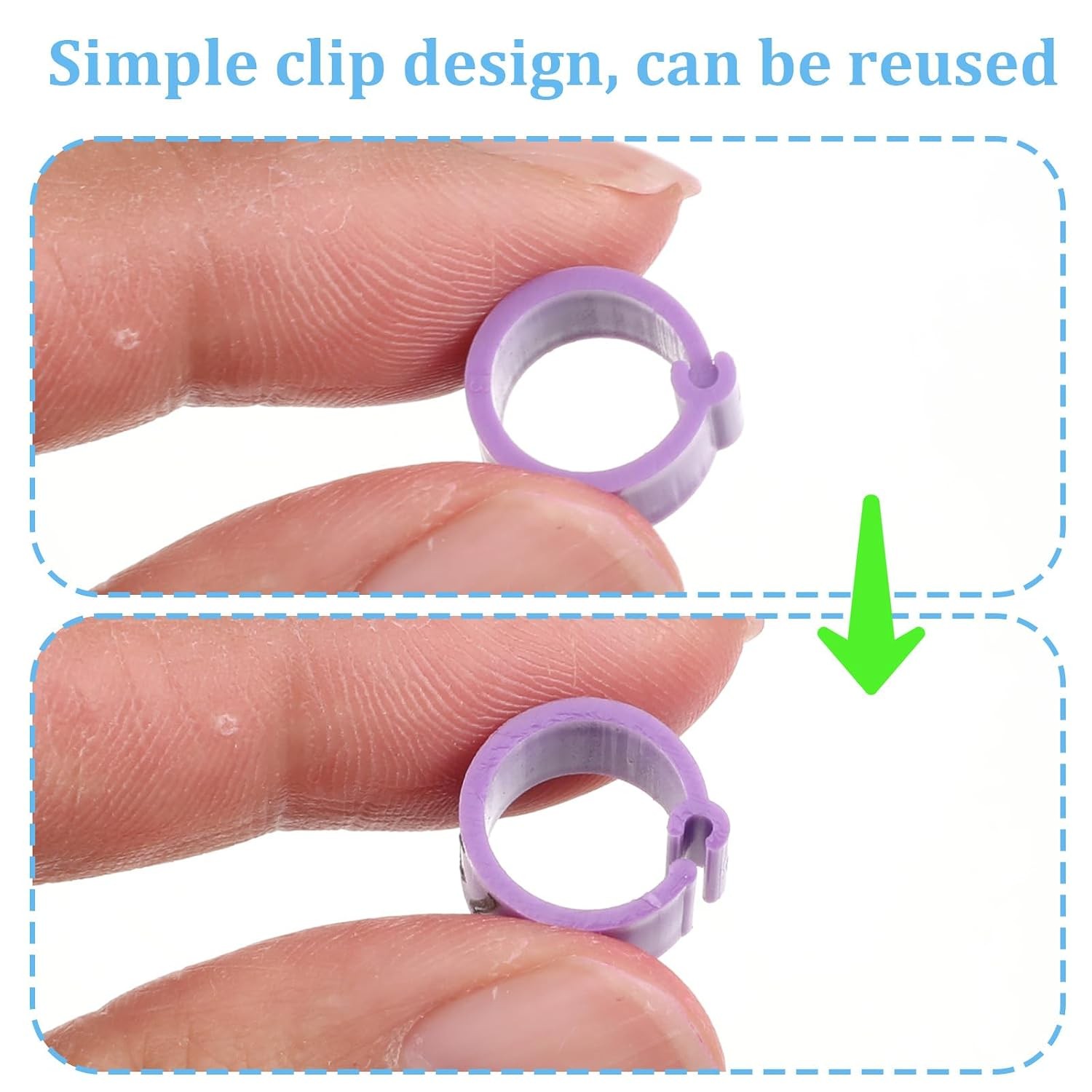 8mm Readable Numbered Bird Leg Rings, 10 Colors, Quail, Pigeon, Chicken