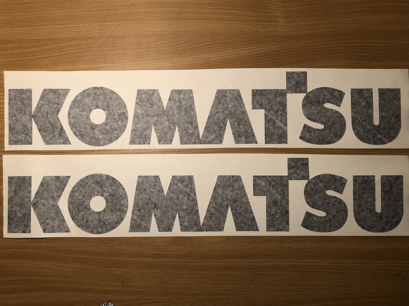 Komatsu 24” Black Vinyl Decal Sticker (Set of 2) Mini Excavator Loader 4x4