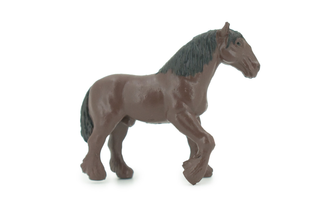 Shire Horse Toy Brown Farm Horse Realistic Plastic Animal Model 2 1/8" SF72 B375