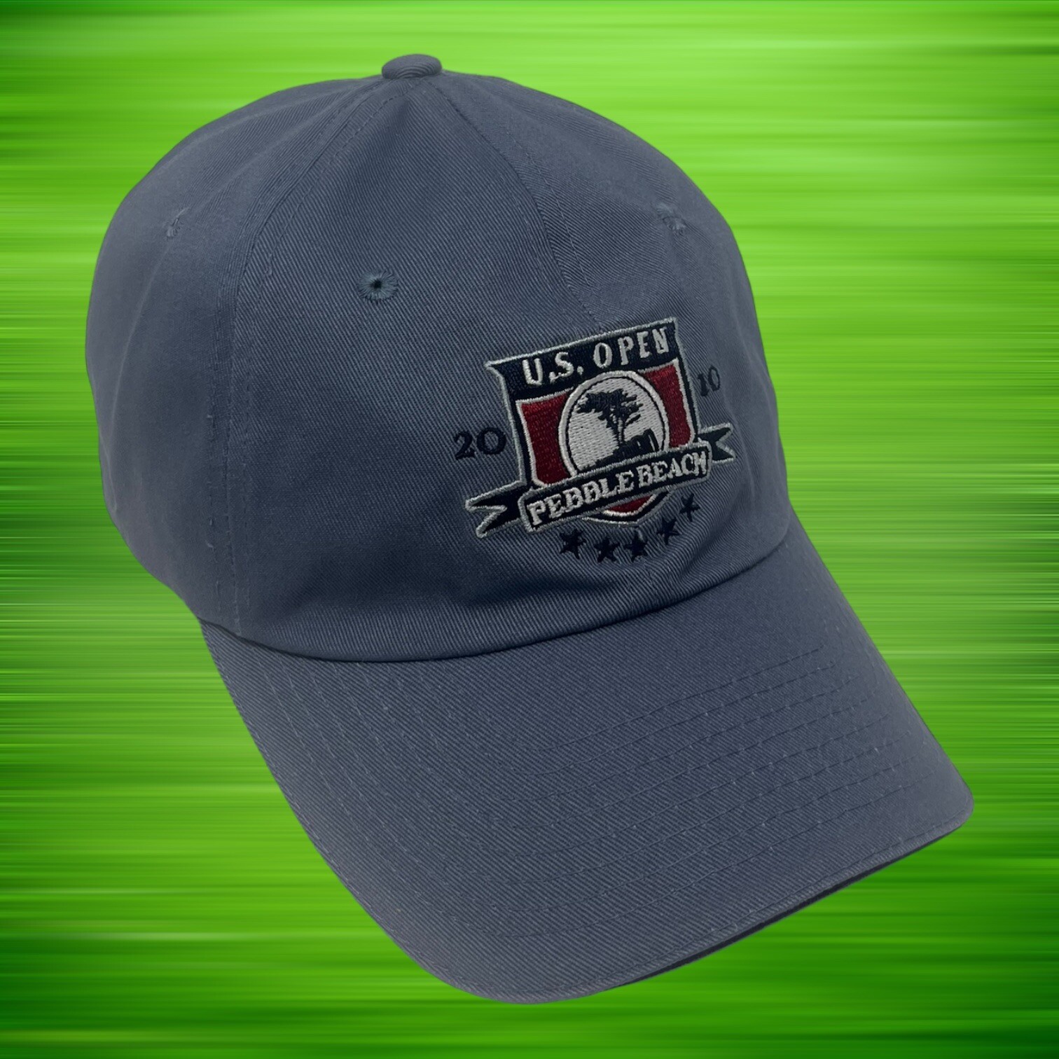 2010 US Open Pebble Beach Golf Hat USGA Adjustable Strapback Hat Blue