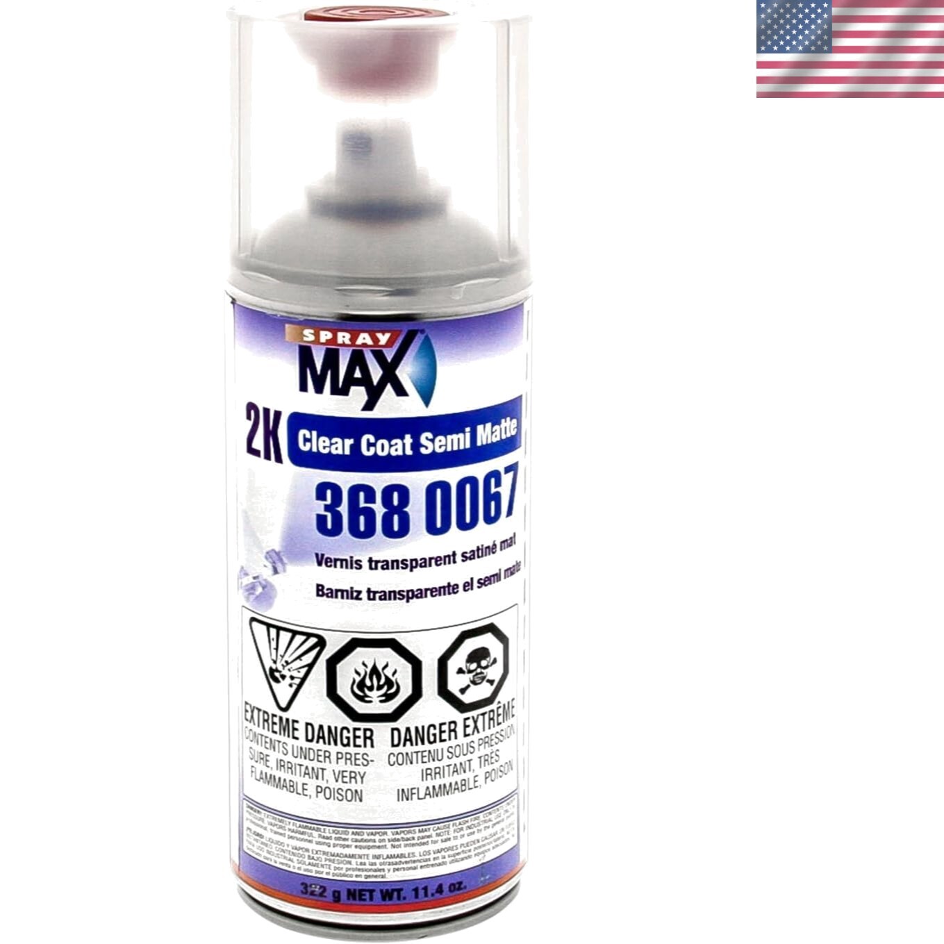 2K Clear Satin Finish Spray - Weather Resistant, 11.4 oz Professional Quality