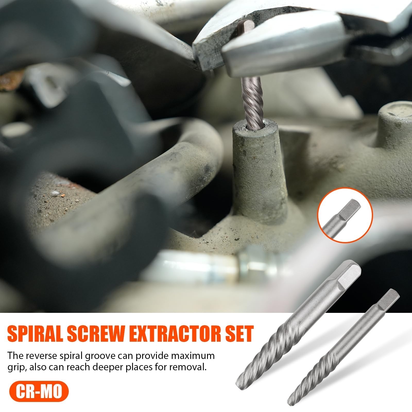 26Pcs Bolt Extractor Kit, Left Hand Drill Bit, Heavy Duty Tool Set