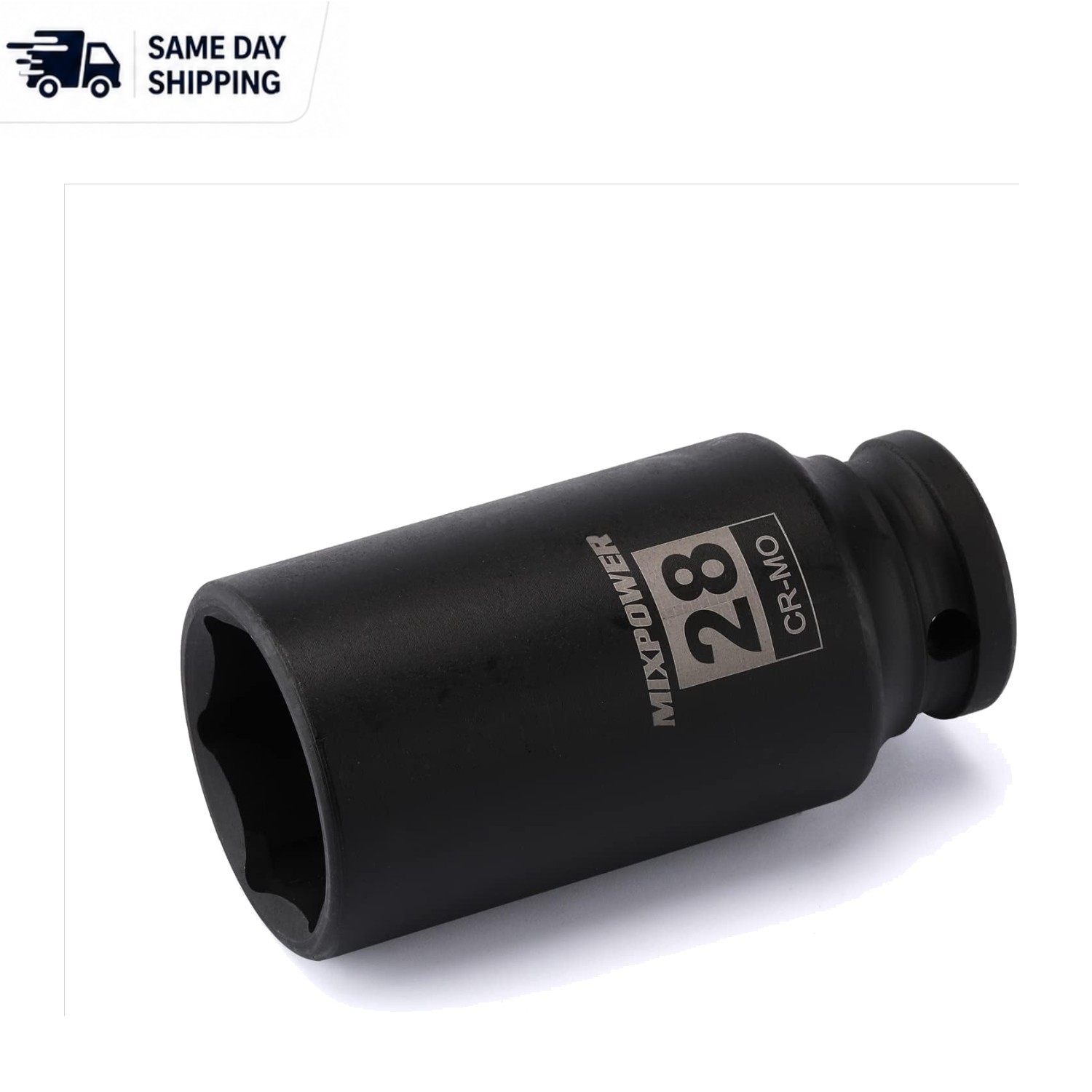 28mm 1/2-Inch Drive Socket - CR-MO Steel with 6-Point Design