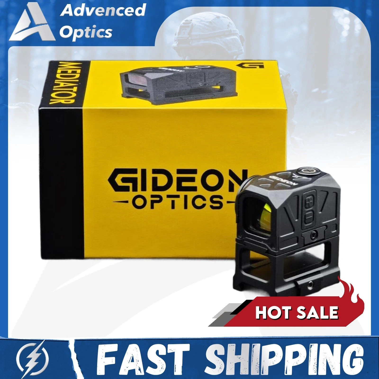 Gideon Optics Mediator Red Dot Multi-Reticle Sight 1x16mm 3 MOA Closed Emitter