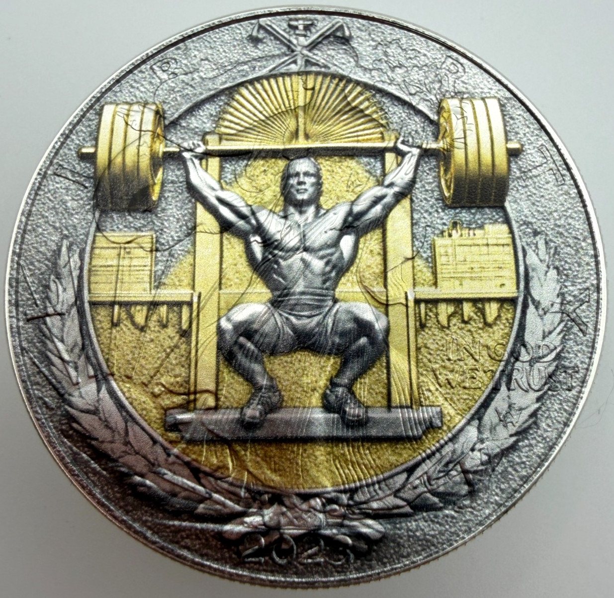 Weightlifting -Limited Edition American Silver Eagle 1oz .999 Silver Dollar Coin