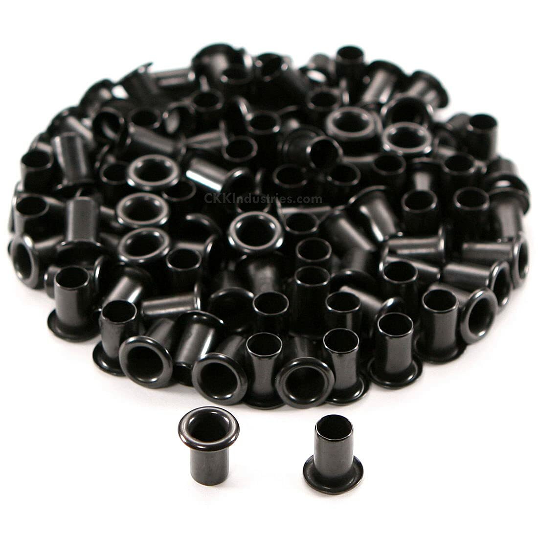 (#8-12) - (1/4in) - Black Kydex Holster Eyelets - (25, 50, 100 Qty) - (USA Made)