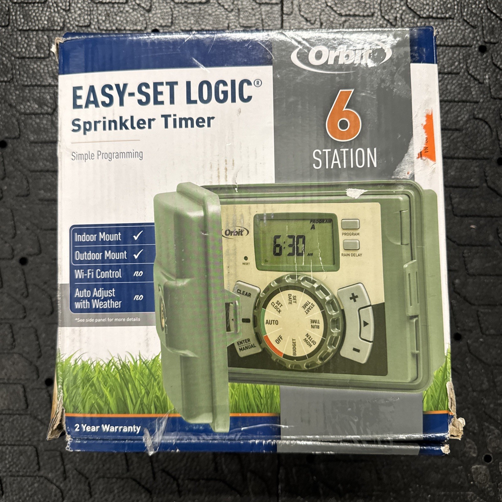 Orbit 57896 6 Station Easy-Set Logic Sprinkler Controller Outdoor Timer