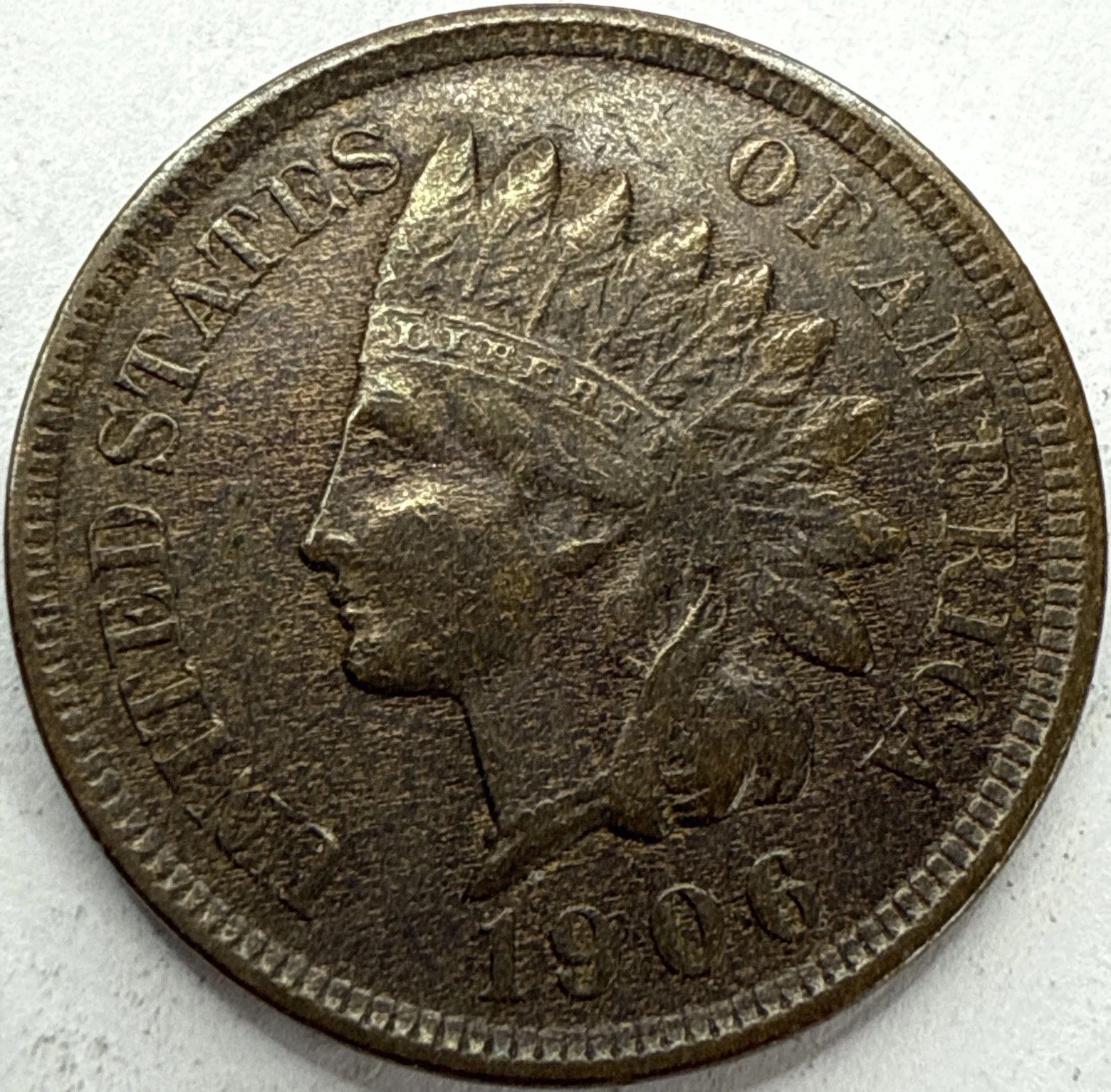 1906 Indian Head Cent Exact Coin Imaged #IND1822