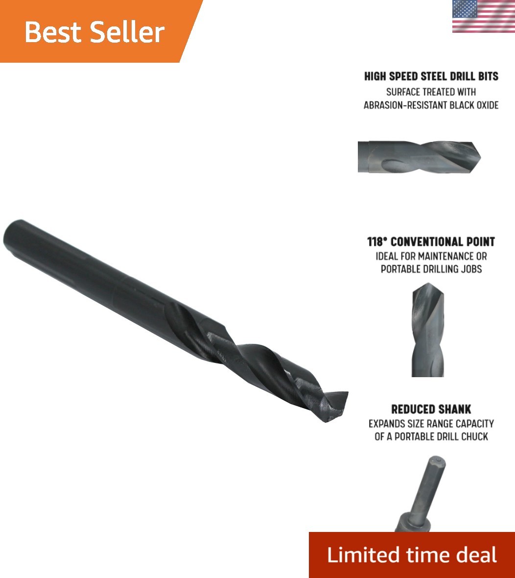 43/64" Reduced Shank High Speed Steel Drill Bit with 1/2" Shank, DWDRSD Series