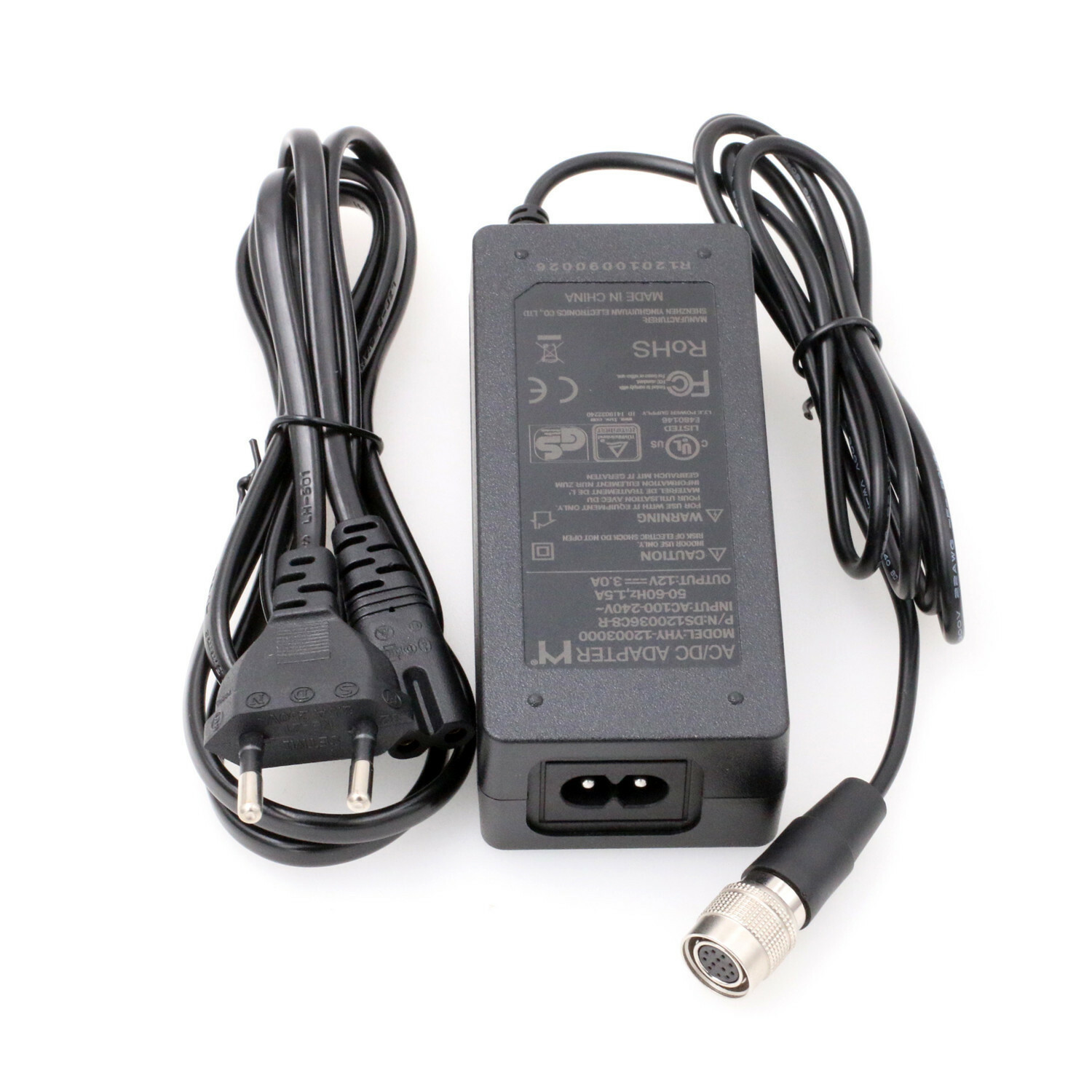 Hirose 12Pin AC DC Power Supply Adapter for Sony Dalsa Genie JAI AVT GigE Camera