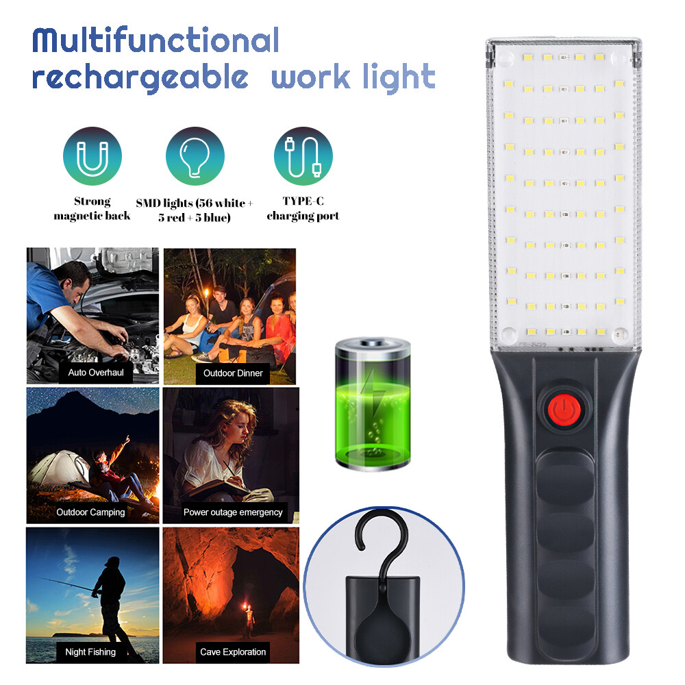 90000 LM LED COB Work Light Mechanic Flashlight Lamp Magnetic Rechargeable