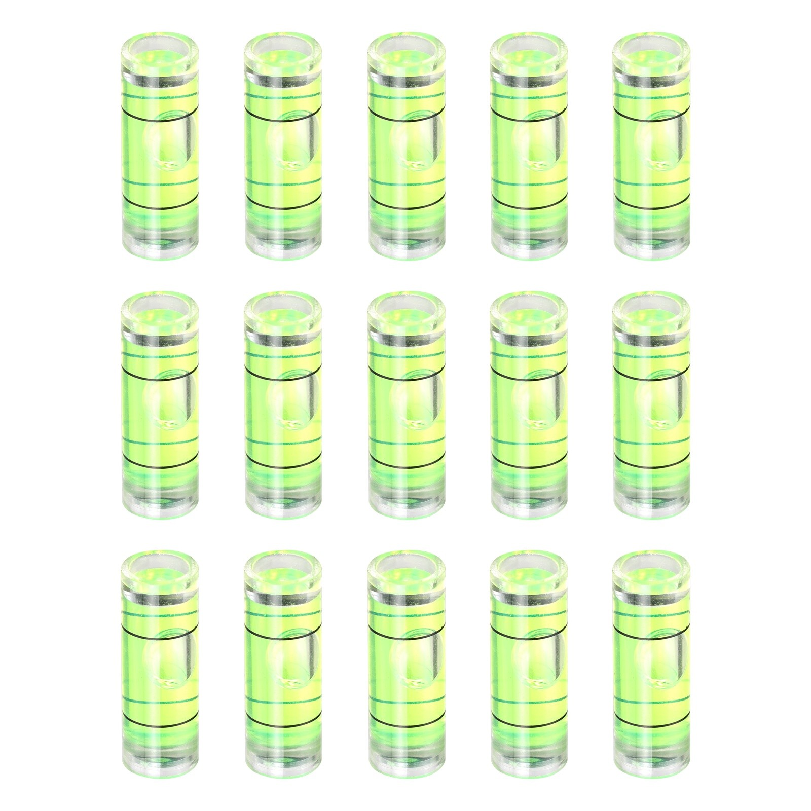 15pcs 23x8mm Small Cylindrical Bubble Level Vials Levels Measuring Tools