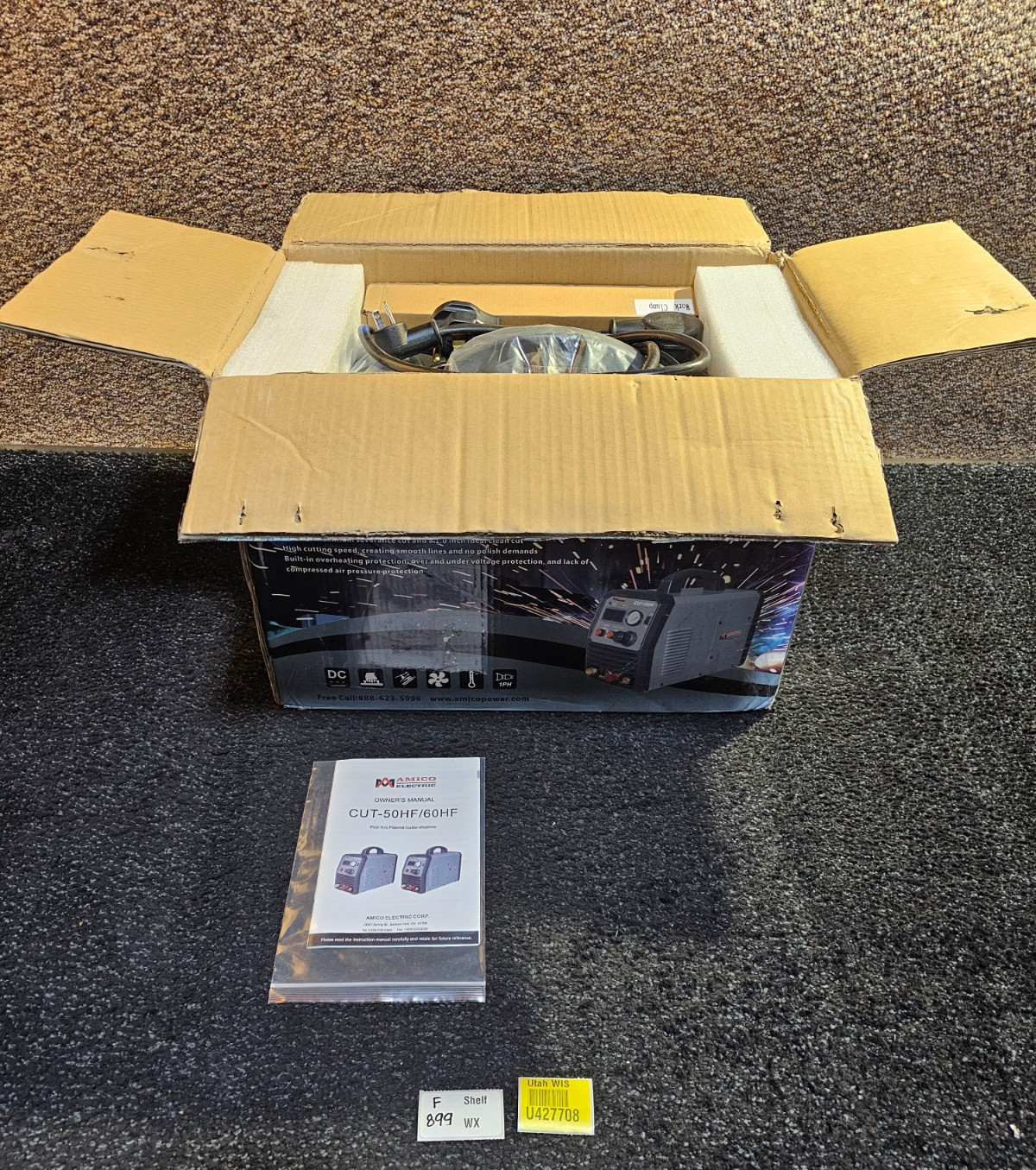 Amico CUT-50HF, Pro. 50 Amp Non-touch Pilot Arc Plasma Cutter, 100-250V Cutting