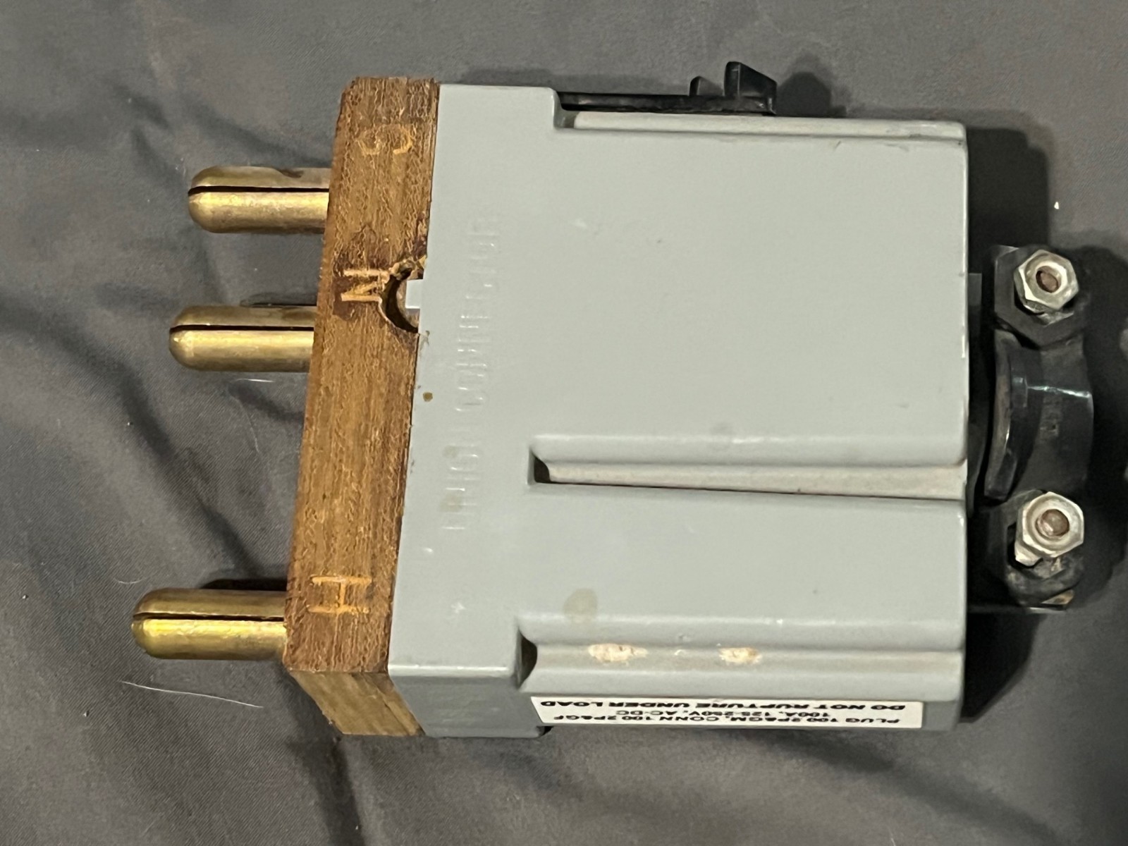 Union Stage Pin / Bates Connector Inline Male 100A 125V