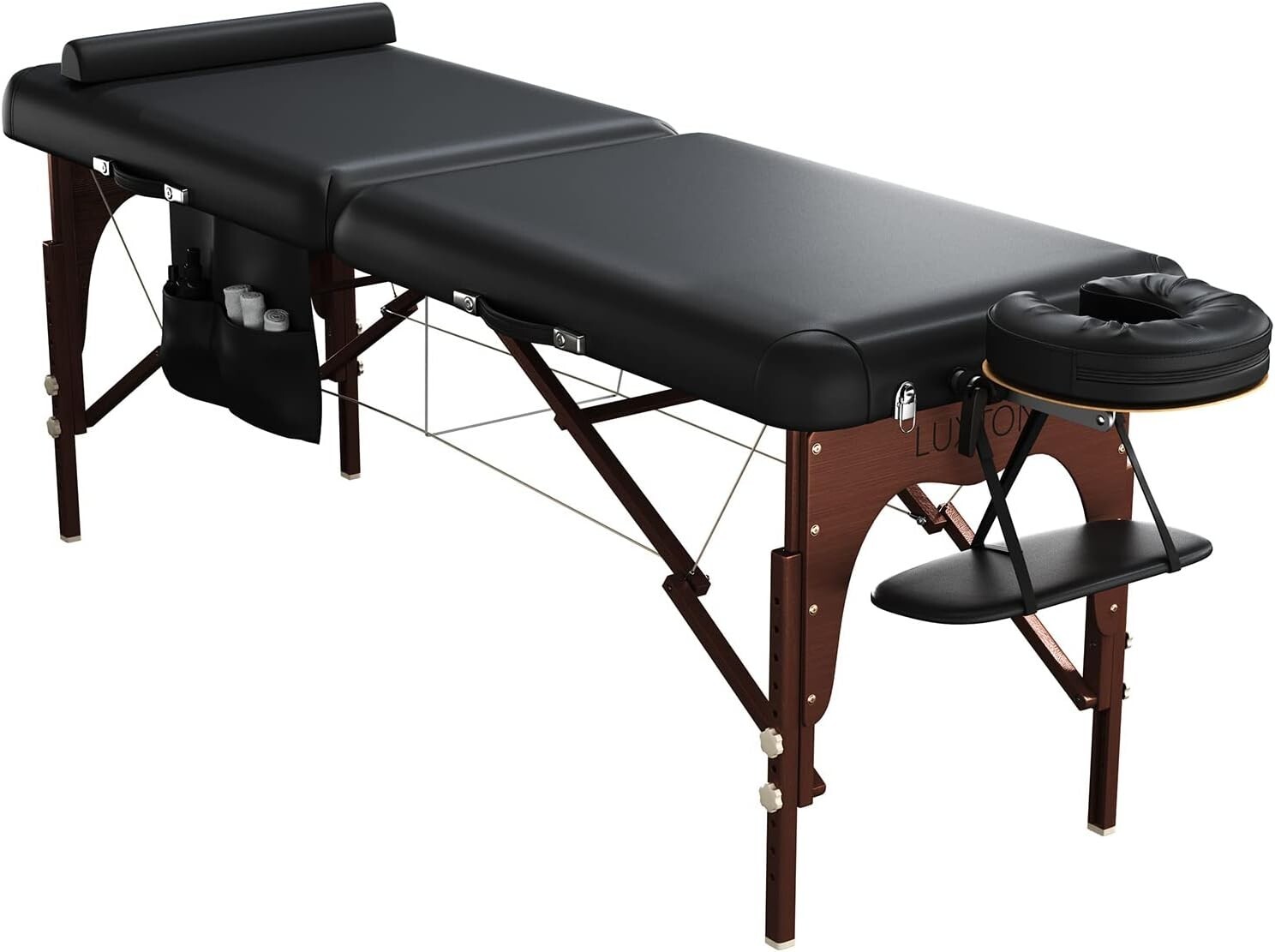 Luxton Home Premium Memory Foam Massage Table with Rolling Case, Washable Sheets