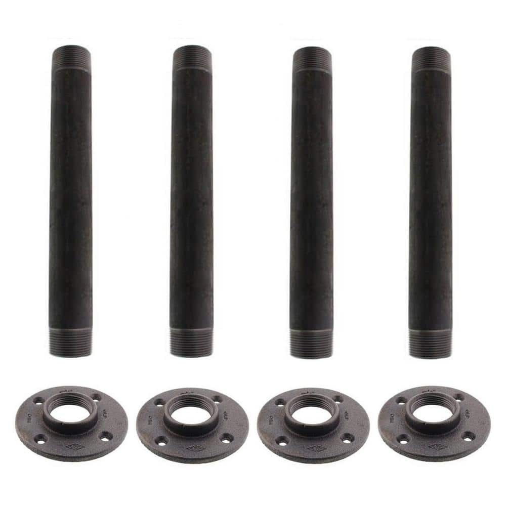 Plumbers Edge PE114TFL Oil Tank Floor Leg Set Black Steel Accessory