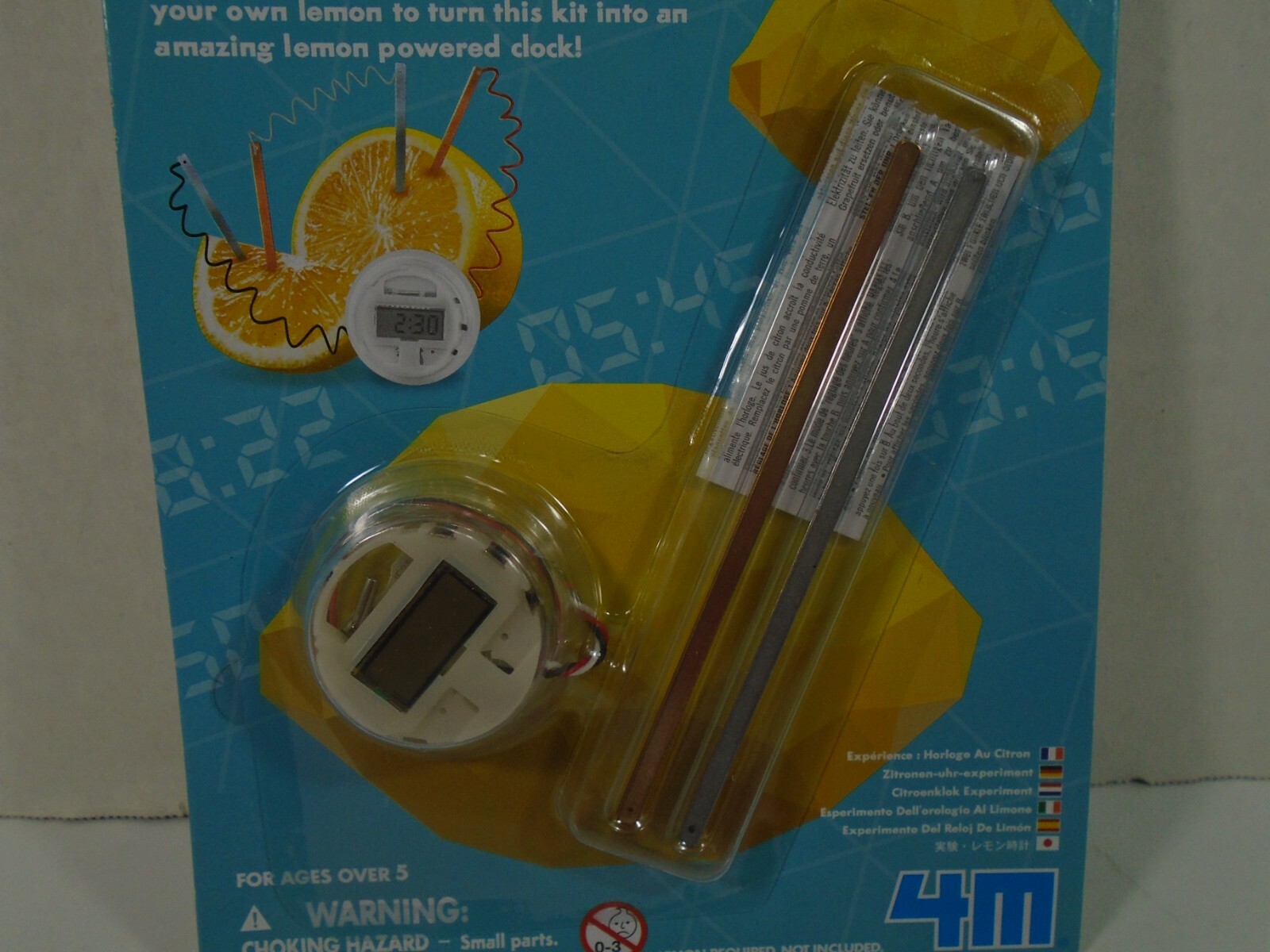 TOYSMITH KIDZLABS--LEMON CLOCK (NEW)