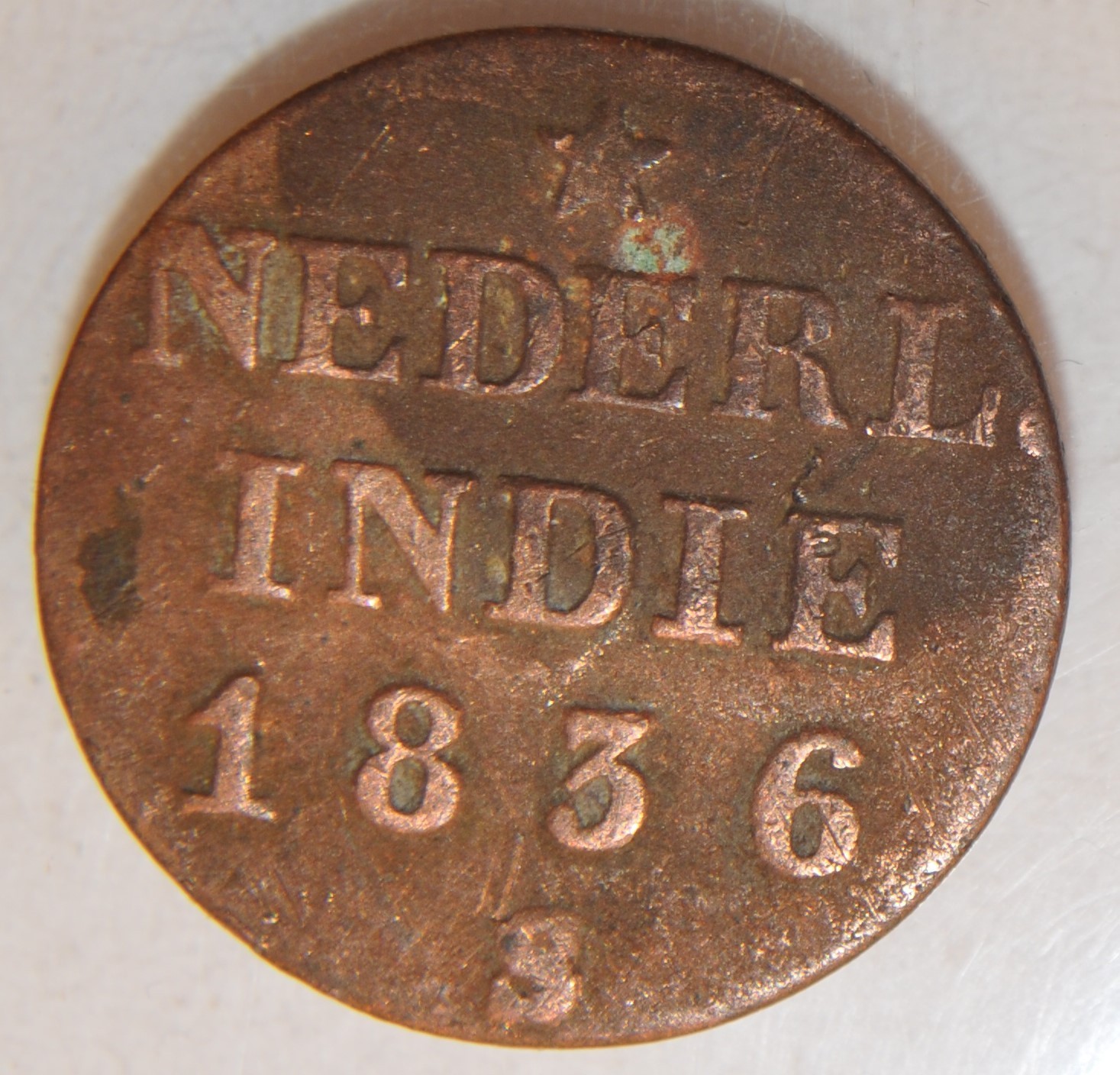 1836 S Netherlands Indies 1/4 Stuiver lot 753