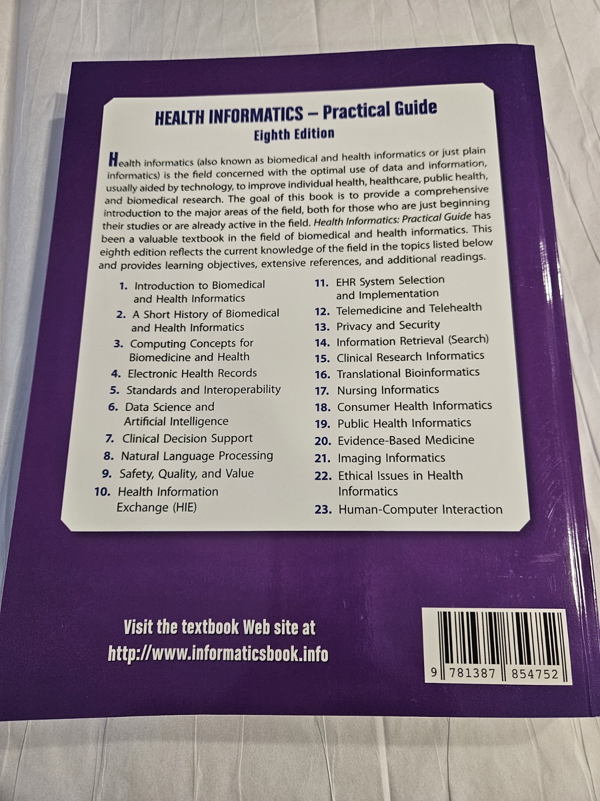 Health Informatics : Practical Guide by William Hersh Eighth Edition