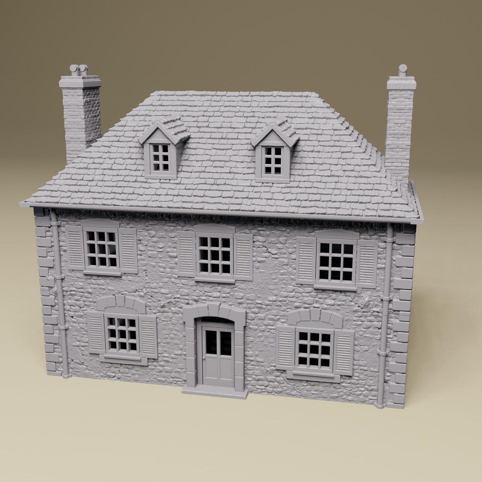 Normandy Overlord Farmhouse WWII wargaming terrain | 28mm, 20mm, 15mm Scale