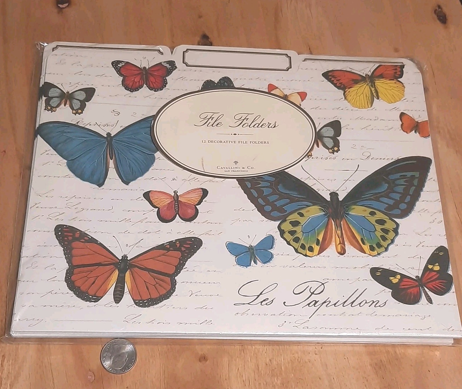 Vintage Butterfly Dectorstive File Folders Lot Of 12 Scrap Book Rare French New