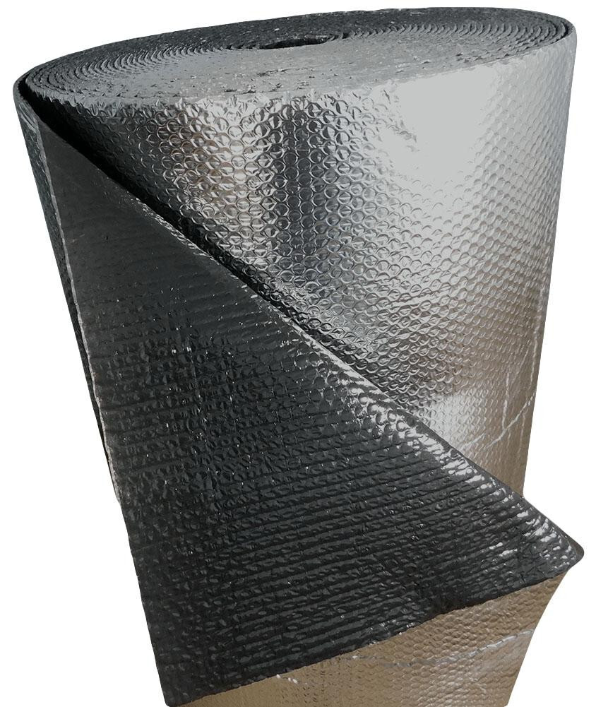 REFLECTIVE BLACK / SILVER FOIL Double BUBBLE Foil Insulation Roll 12X10 R8