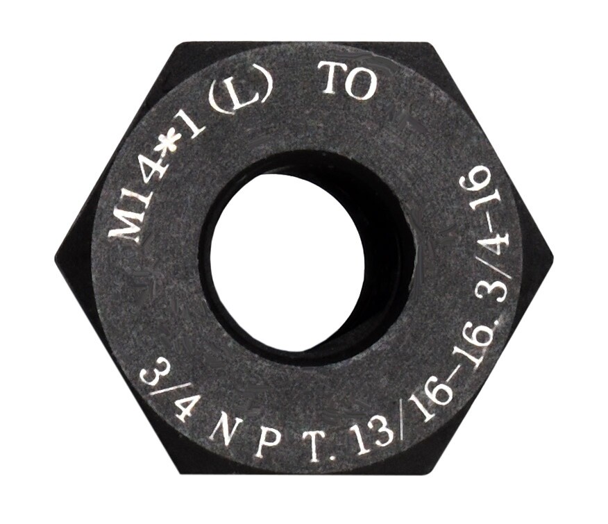 Steel Muzzle Thread Adapter Convert M14*1 (L) to 3/4 NPT 13/16-16 3/4-16