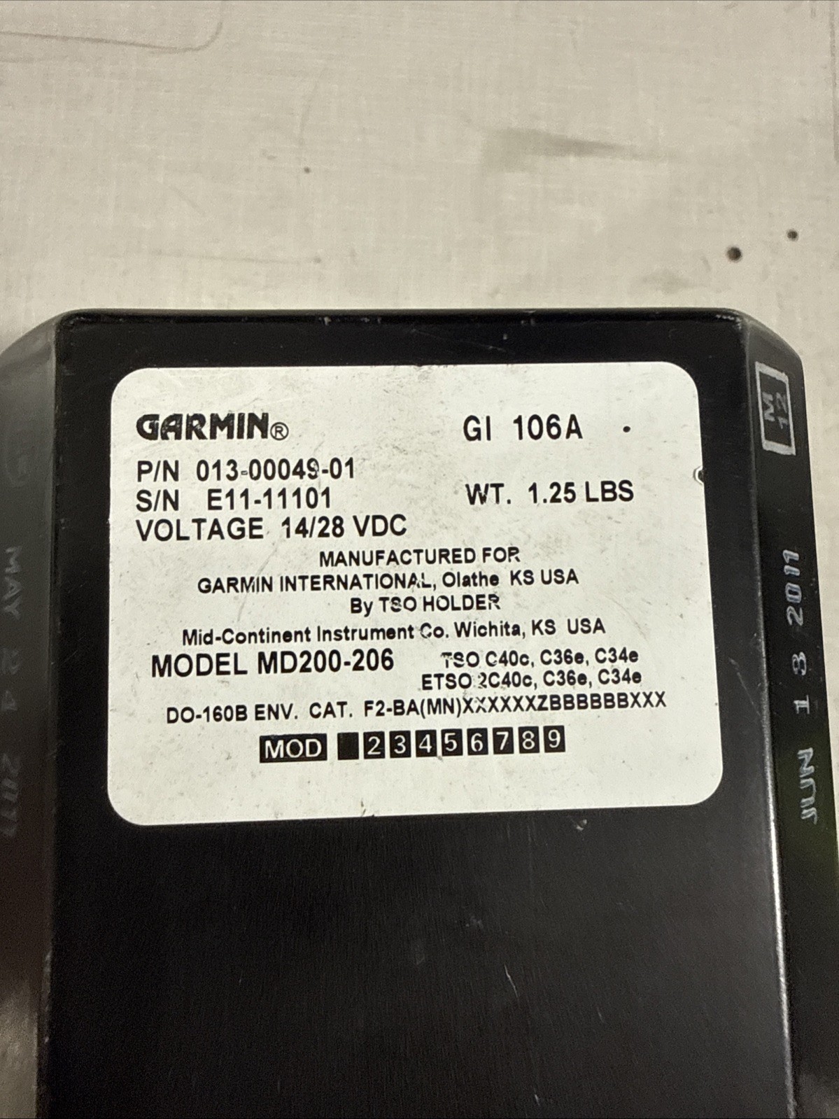 Garmin GI 106A course deviation indicator GPS, NAV and VLOC mode