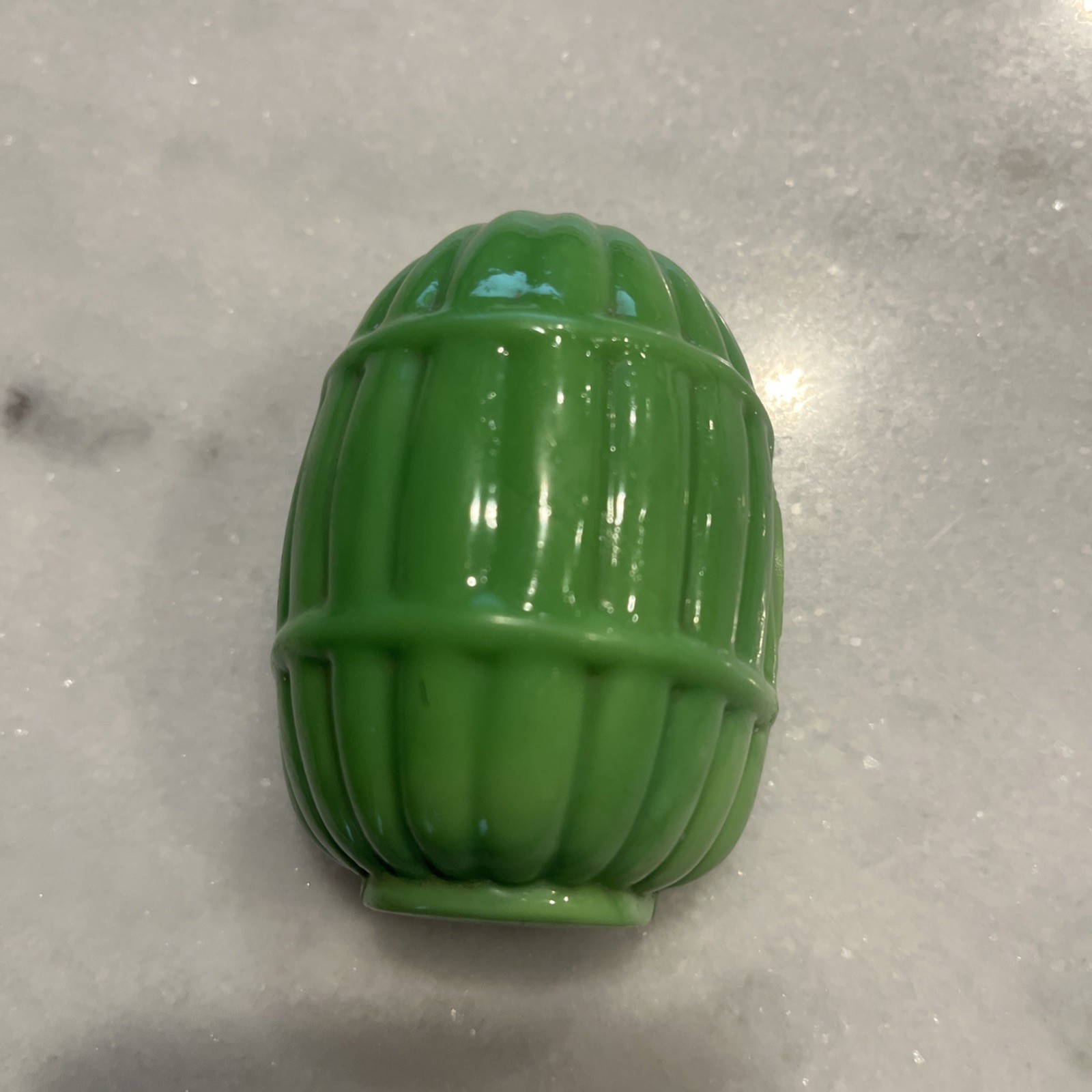 Vintage Green  Glass Bird Cage Feeder Waterer Green