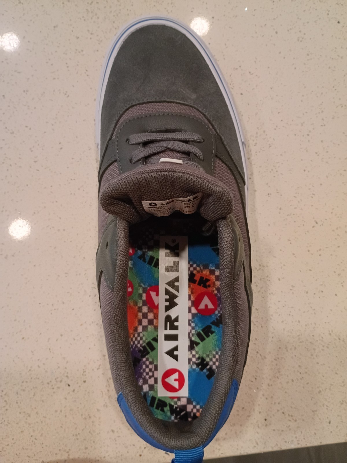 Airwalk Men's Skateboarding Shoes Gray Blue Medium Width US Size 11