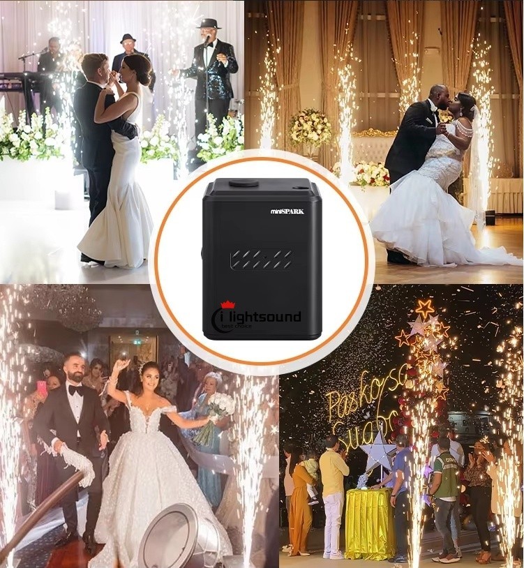 4pc DJ party wedding mini spark 350W cold spark firework sparkle machine remote