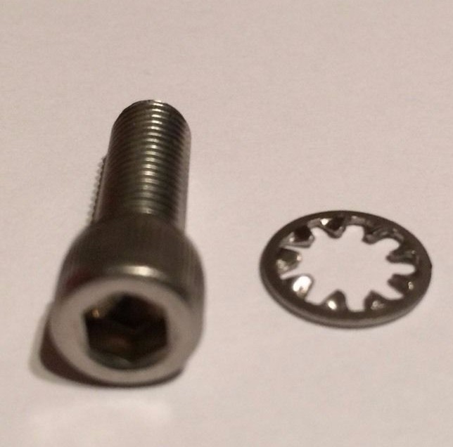 Grip Socket Cap Screw 304 Stainless Steel - 1/4-28 x 1" with SS Lock Washer