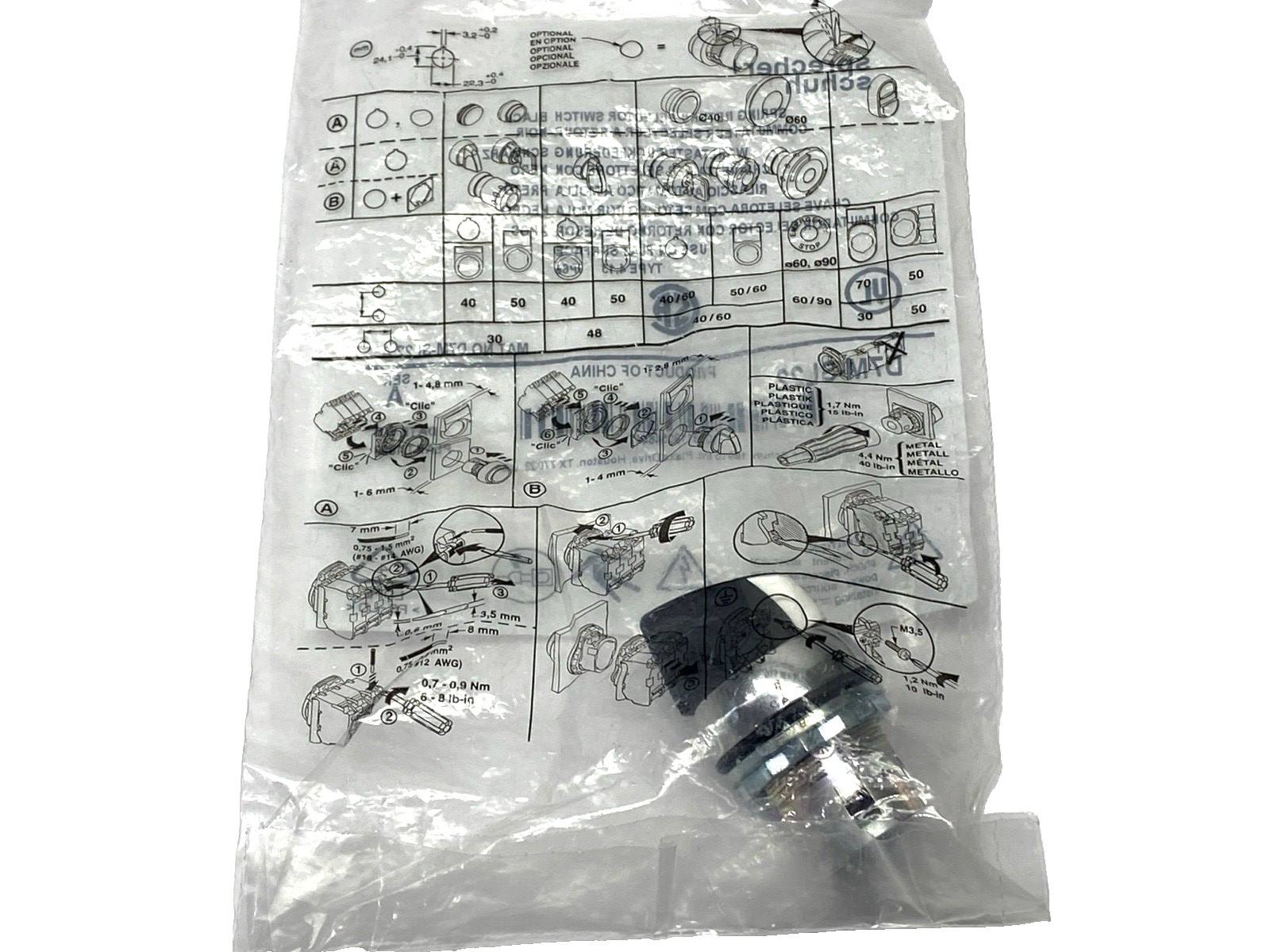 Sprecher + Schuh D7M-SL22 Ser A Spring Return Selector Switch Black 22mm 2-Pos
